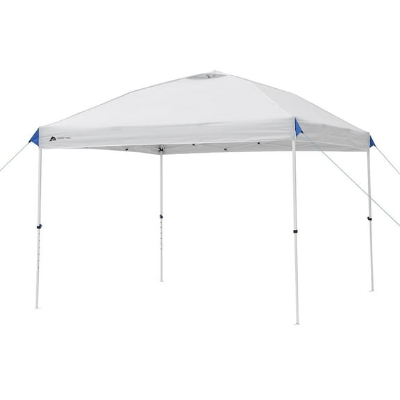 Ozark Trail 10x10 Instant Pop Up Canopy Tent with Simple Push Setup – Straight Leg Pop-Up Tent for Tailgating, Camping & Events, White