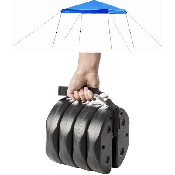 Ozark Trail 10' x 10' Slant Leg Canopy with 30 lb Canopy Weight Set Bundle