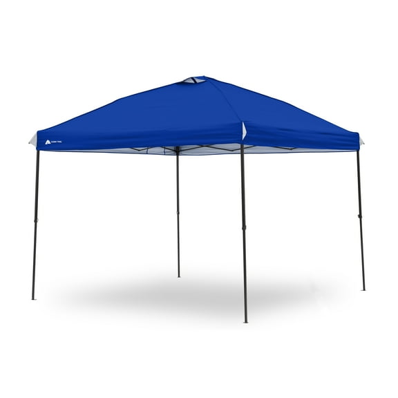 Ozark Trail 10x10 Instant Pop Up Canopy Tent with Simple Push Setup – Straight Leg Pop-Up Tent for Tailgating, Camping & Events, Blue