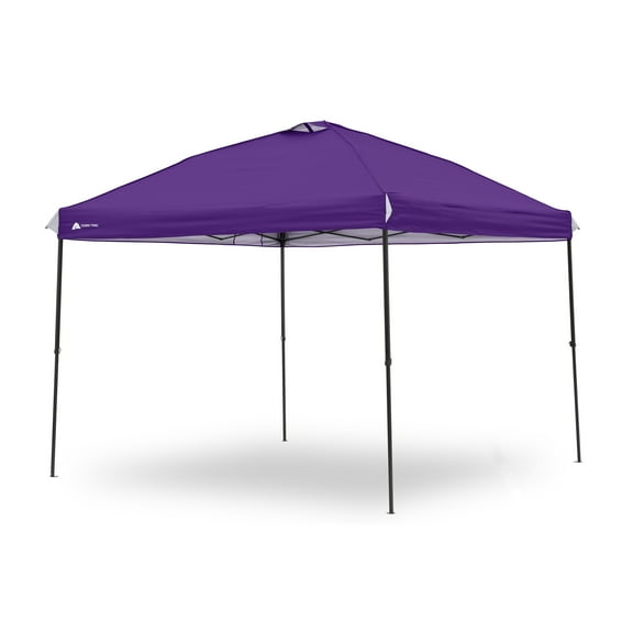 Ozark Trail 10x10 Instant Pop Up Canopy Tent with Simple Push Setup – Straight Leg Pop-Up Tent for Tailgating, Camping & Events, Purple