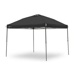 Ozark Trail 10x10 Instant Pop Up Canopy Tent with Simple Push Setup – Straight Leg Pop-Up Tent for Tailgating, Camping & Events, Rich Black
