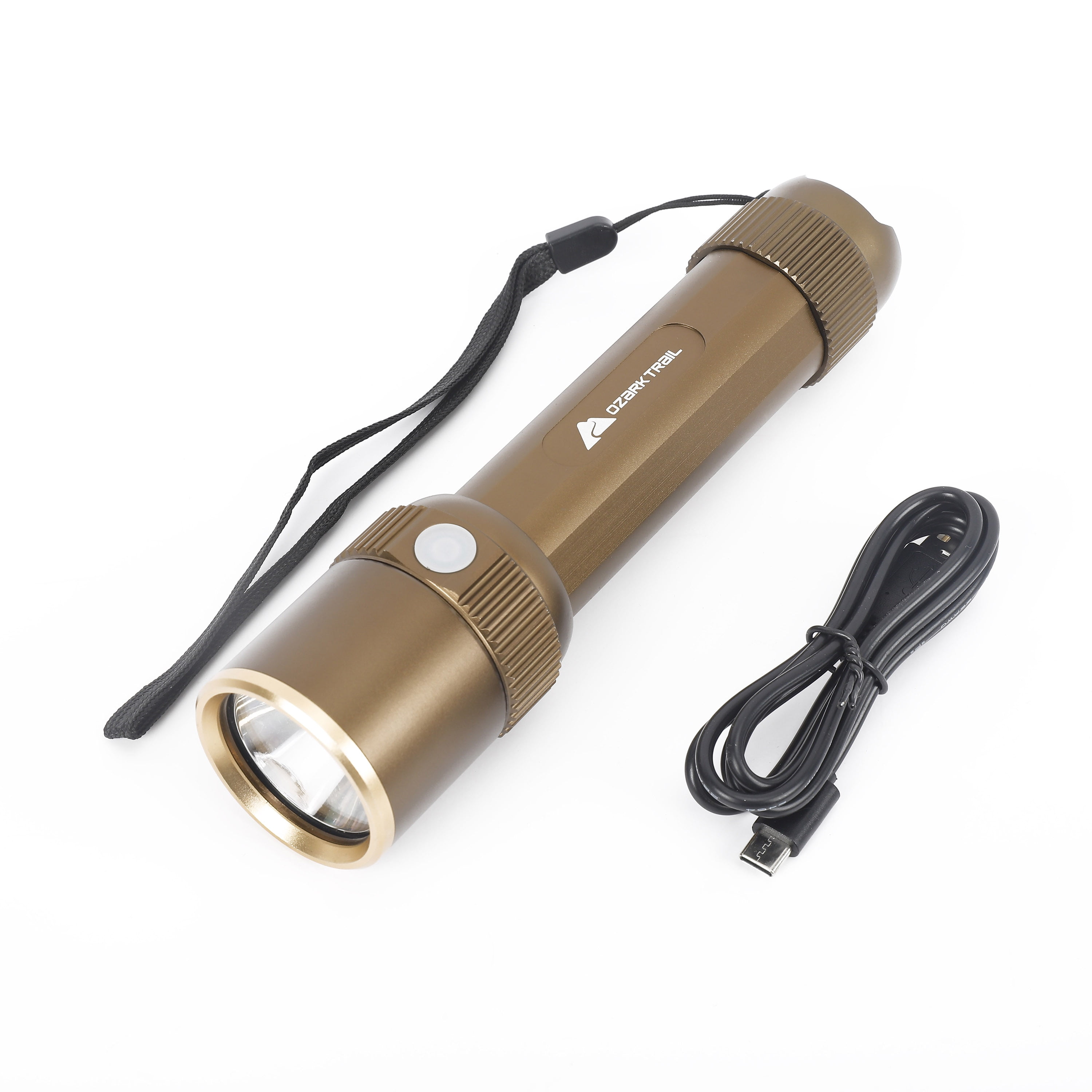 Ozark Trail 1000 Lumen Rechargeable LED Flashlight with Power Bank and Hand  Warmer, Green