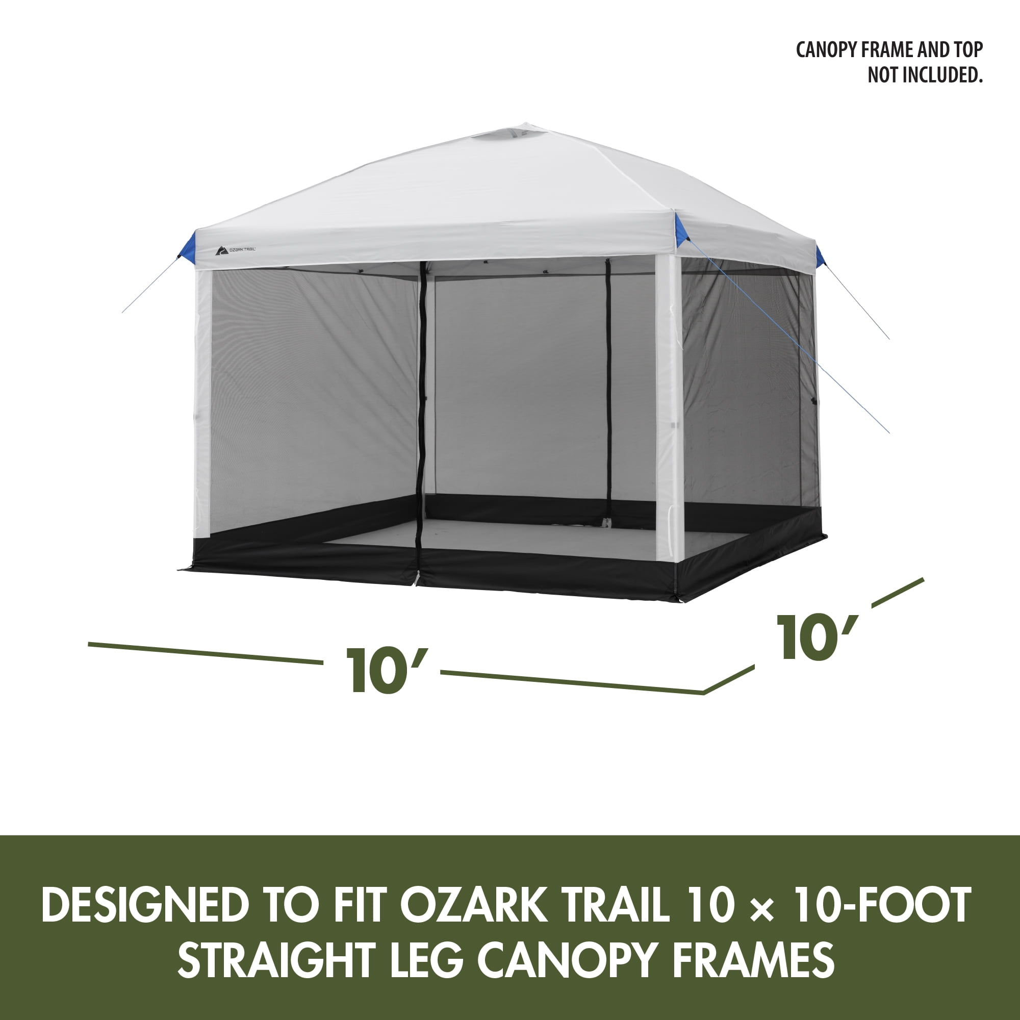 Ozark Trail Zippered Canopy Mesh Curtain Accessory