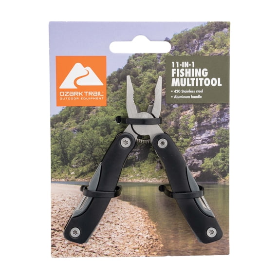 Ozark Trail 11-in-1 Fishing Multi-Tool with Pliers, Wire Cutter and Knife