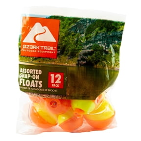 Ozark Trail Assorted Snap-On Fishing Bobber Set, 12-Pack
