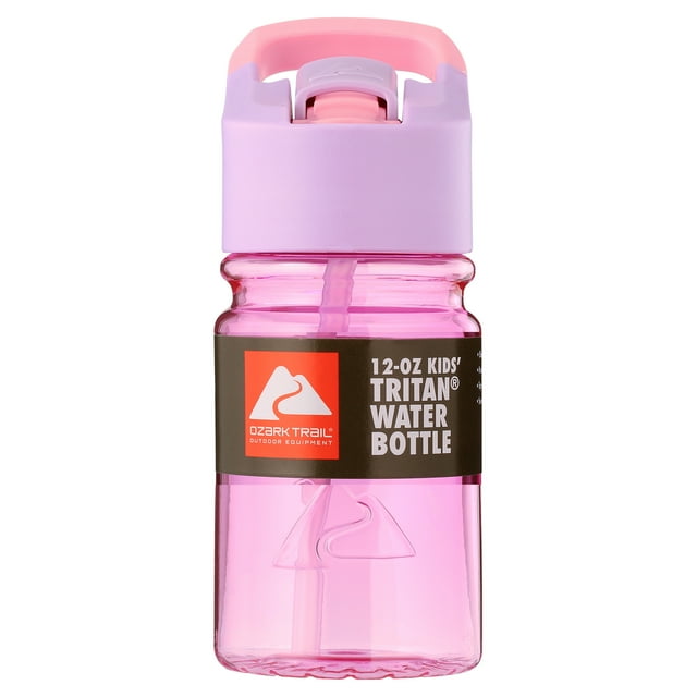 Ozark Trail 12 oz Kids' Tritan Plastic Flip-Top Water Bottle, Purple ...