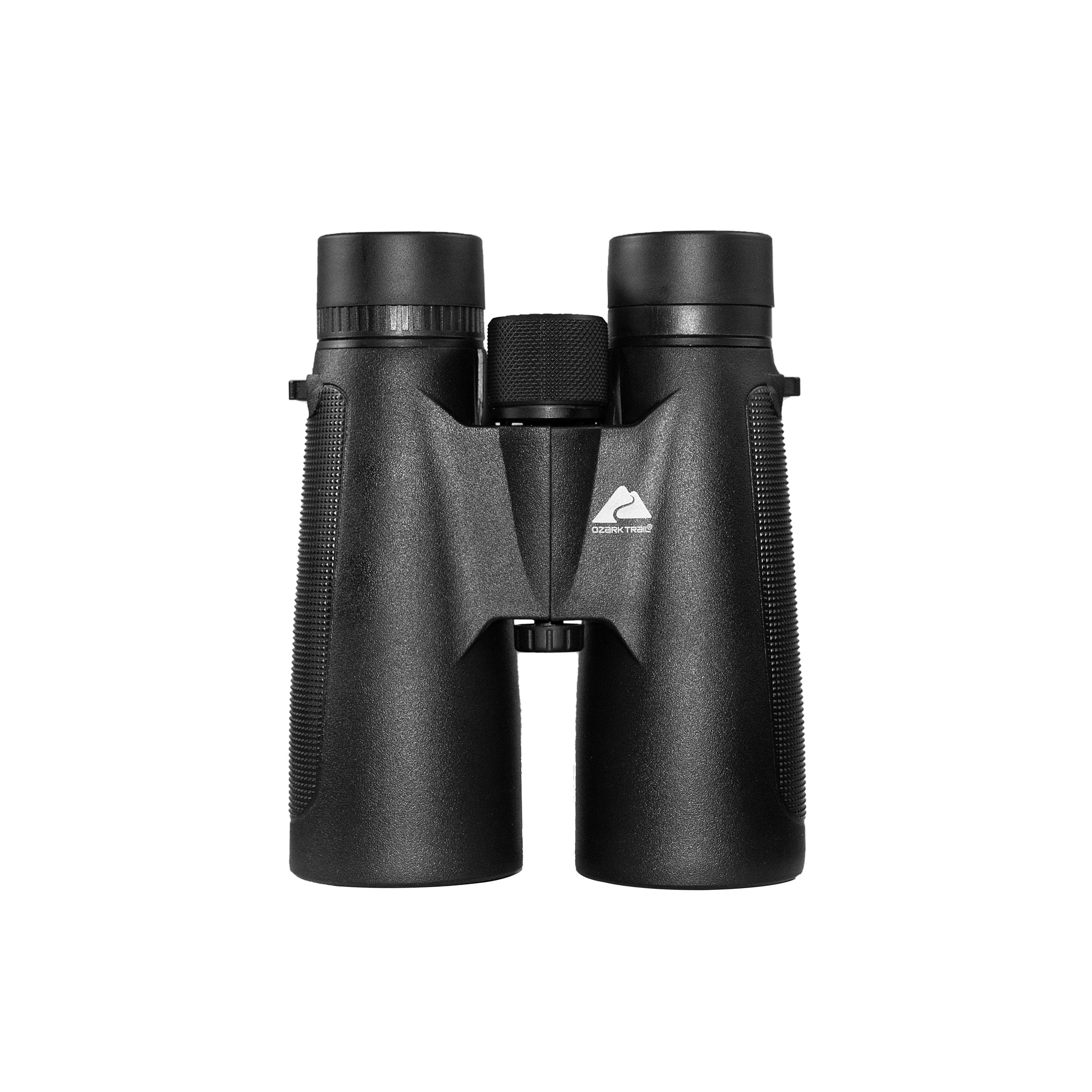 Ozark Trail 12x 50mm High Powered HD Large View Binoculars with Neck Strap, Carry Case & Clean Cloth, 1 Pack