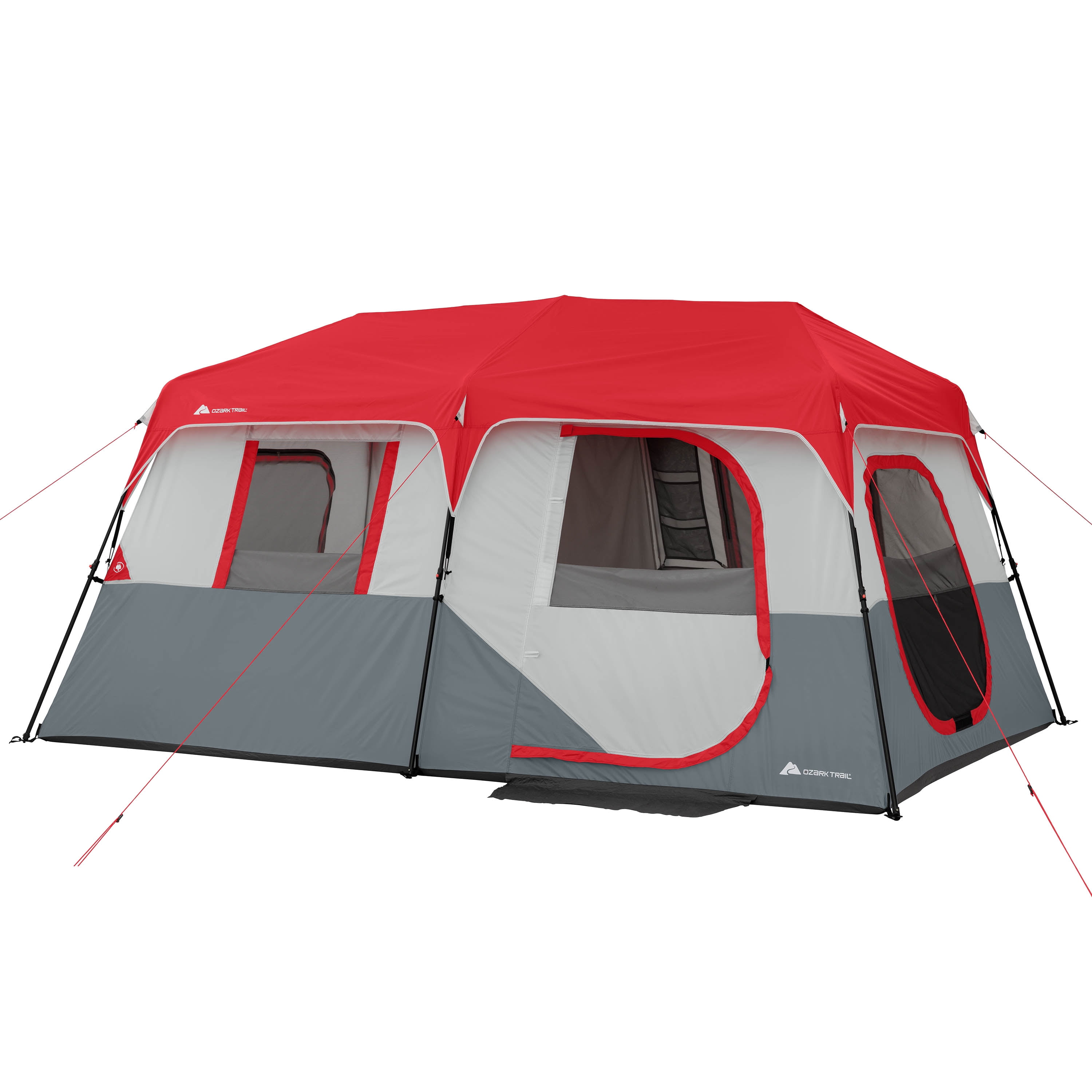 Ozark Trail 13' x 9' 8-Person Instant Cabin Tent with LED Lights, 36.9274  lbs
