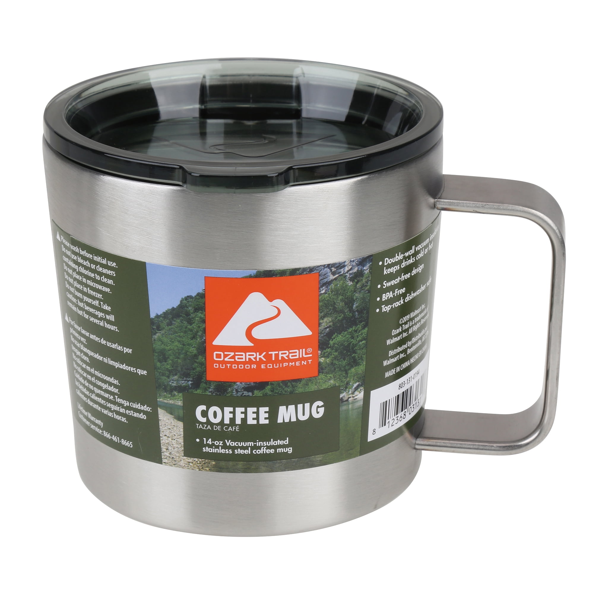 HAUSHOF 14 oz Coffee Mug Multi-Color Insulated with Handle&Lid Stainless  Steel
