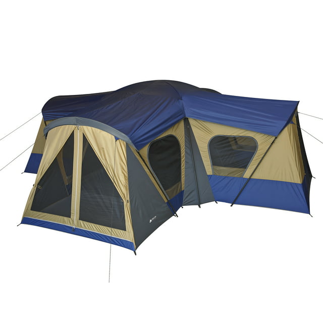 Ozark Trail 14-Person 4-Room Base Camp Tent, with 4 Separate Entrances