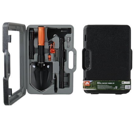 Ozark Trail 30-in-1 15.35" Shovel/Hatchet Combo Set with Hard Carrying Case