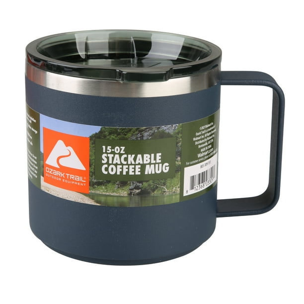 Ozark Trail 15oz Stackable Stainless Steel Coffee Mug - Walmart