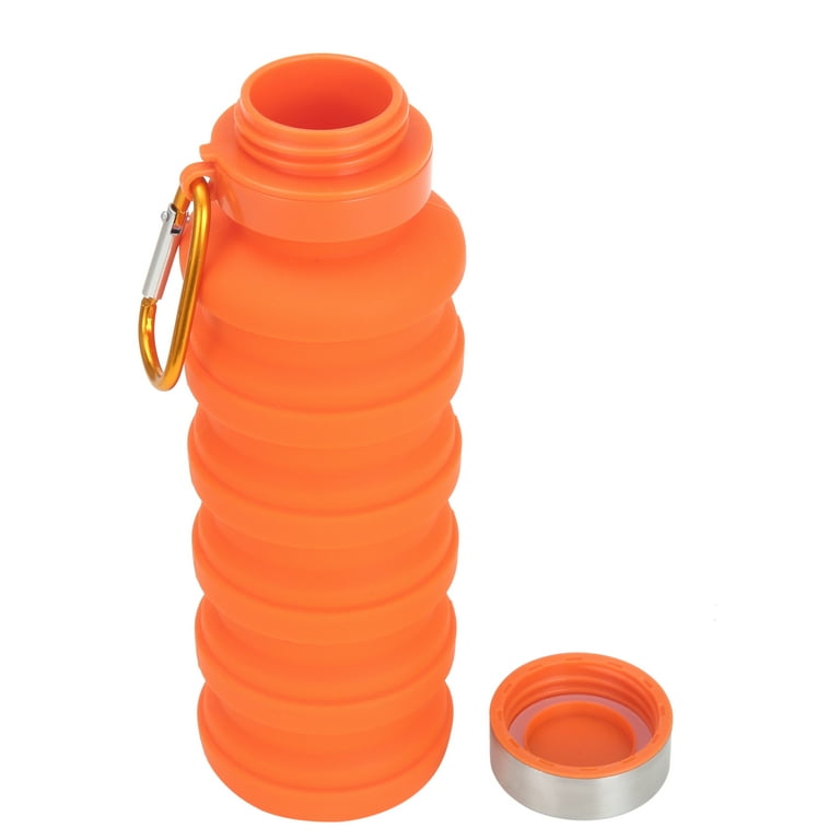 16oz Collapsible Silicone Water Bottle, Travel Sports Water Bottle