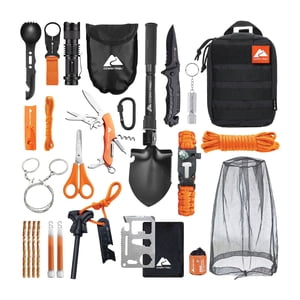 Kit de supervivencia para exteriores de lujo, 21 piezas