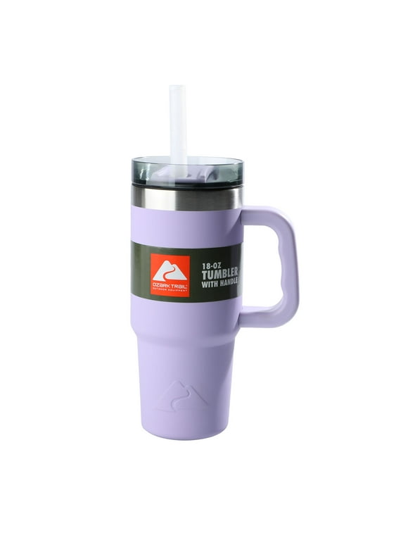 Ozark Trail 18 oz Insulated Stainless Steel Tumbler with Handle- Purple