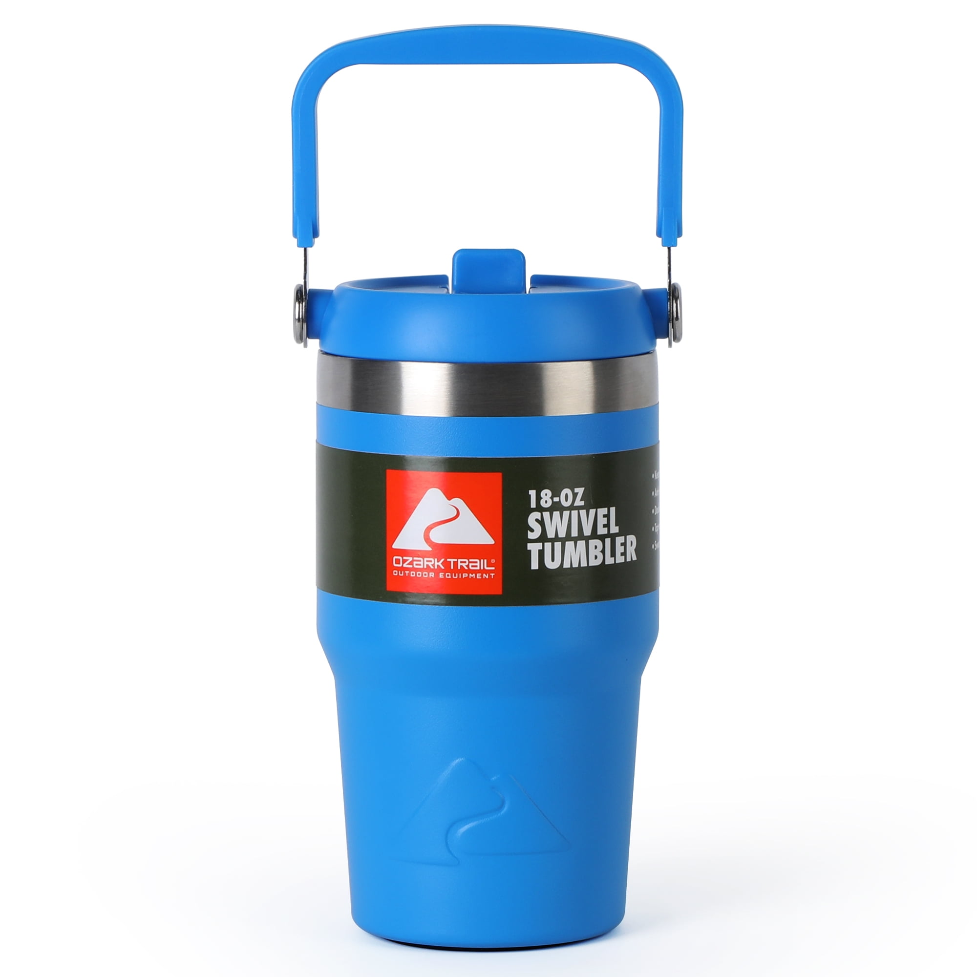Ozark Trail 18 oz Stainless Steel Insulated Swivel Tumbler, Electric Blue