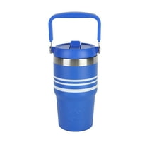 Ozark Trail 18 oz Swivel Tumbler, Blue Morpho with White Stripe
