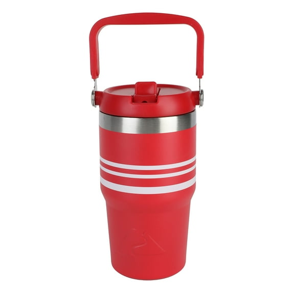 Ozark Trail 18 oz Swivel Tumbler, Red Engine with White Stripe