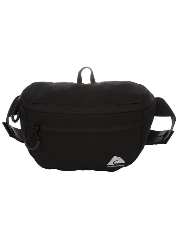 Adjustable Belt Unisex Fanny Packs 2.5 Ltr, Polyester, Black Solid Print