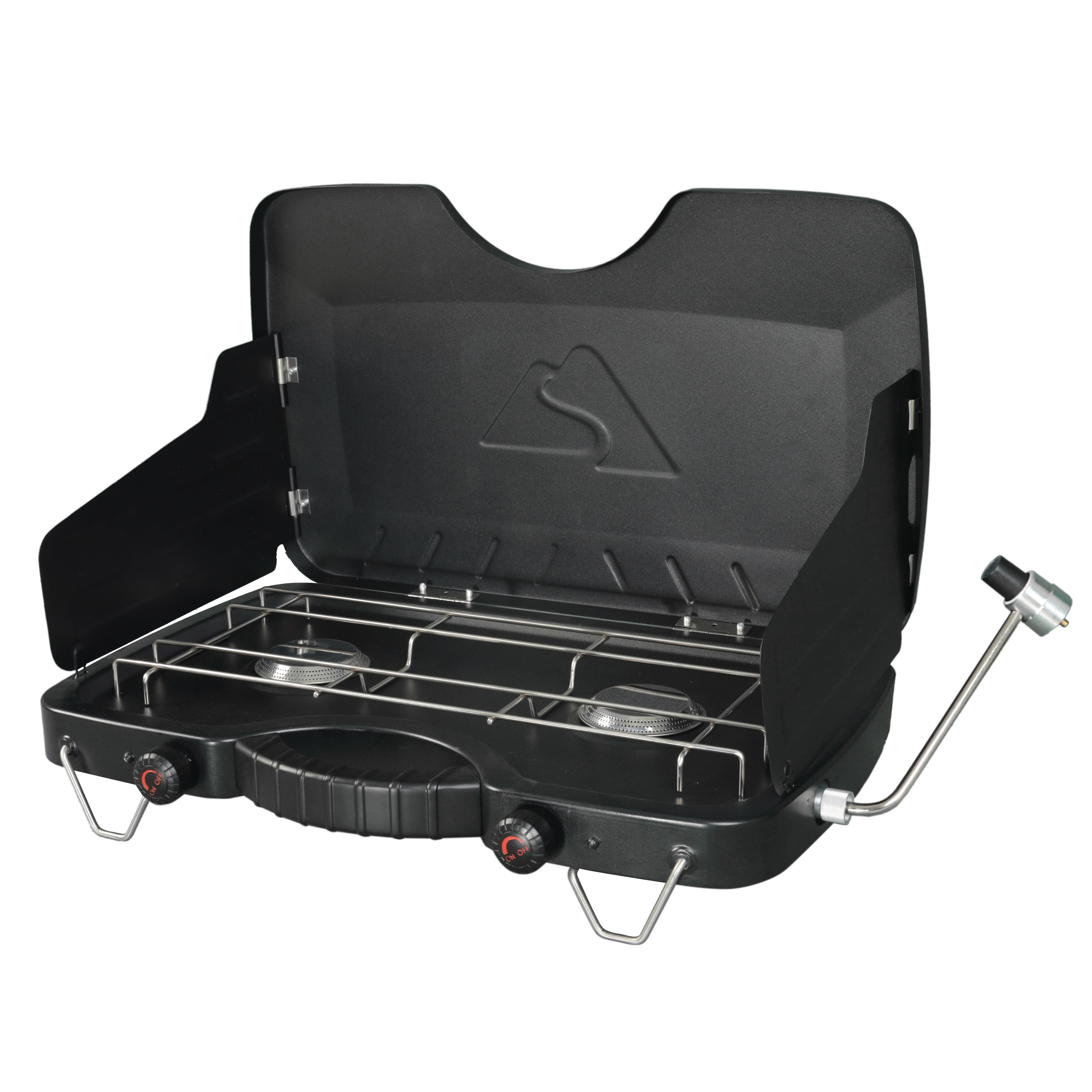 Ozark Trail 2-Burner Propane Gas Camping Stove, Black