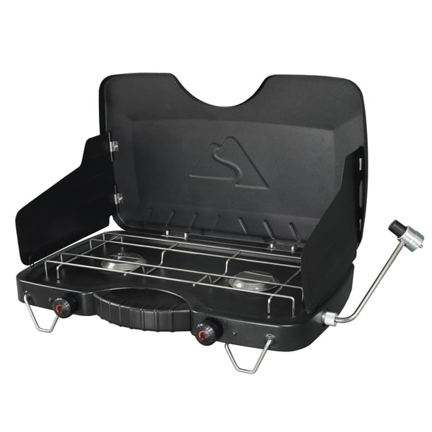 Ozark Trail 2-Burner Propane Gas Camping Stove, Black - Walmart