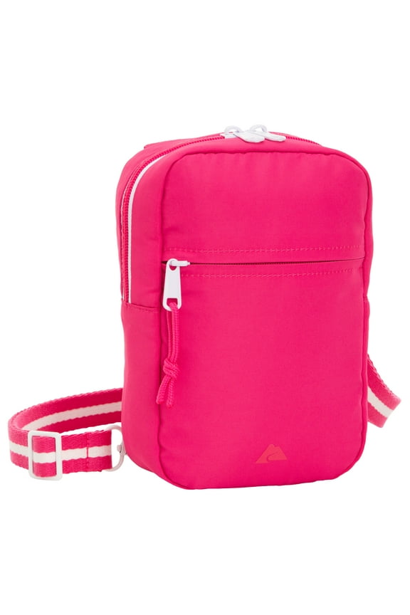 Unisex Teen Lightweight Polyester Shoulder Bag, Kit Crossbody Fuchsia Solid Print