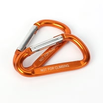 Ozark Trail 2 Pack Spring-Loaded D-Shaped Carabiners, 8 Centimeters, Model 70031, Aluminum