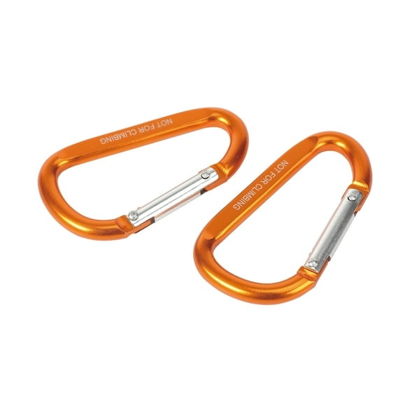 Ozark Trail 2 pack Spring Loaded D-shaped Aluminum Carabiners, 6 Centimeters, Model 70026