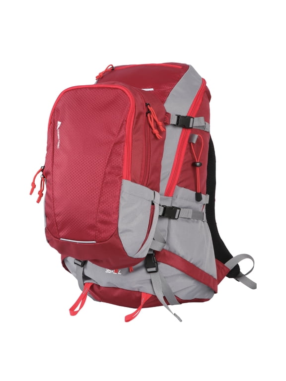 2-in-1 Backpack Set, 35L Hiking Backpack with Detachable 15L Daypack, Red