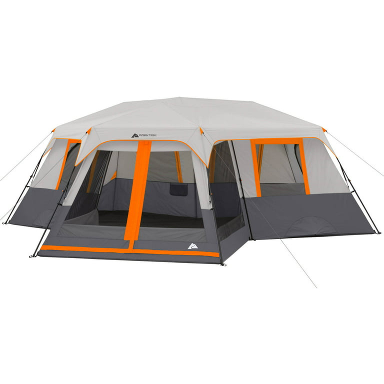 lotus Vluchtig gebruik Ozark Trail 20' x 18' 12-Person 3-Room Instant Cabin Tent with Screen Room,  56.5 lbs - Walmart.com