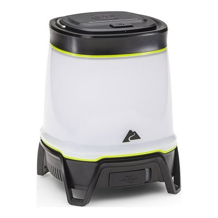 Ozark Trail 2000 Lumen Rechargeable LED Lantern with Qi Wireless Charging Pad – 3 Light Modes, Water-Resistant, Green/Gray
