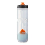 Ozark Trail 22 oz Plastic Insulated Cycling Water Bottle, Black and White