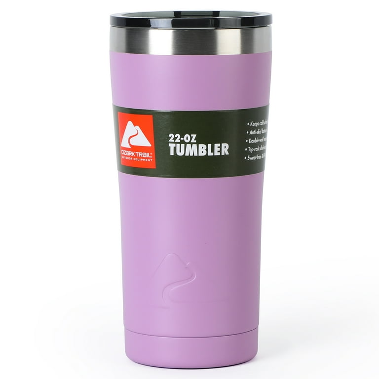 Ozark Trail 22 oz Insulated Stainless Steel Tumbler, New Lilac