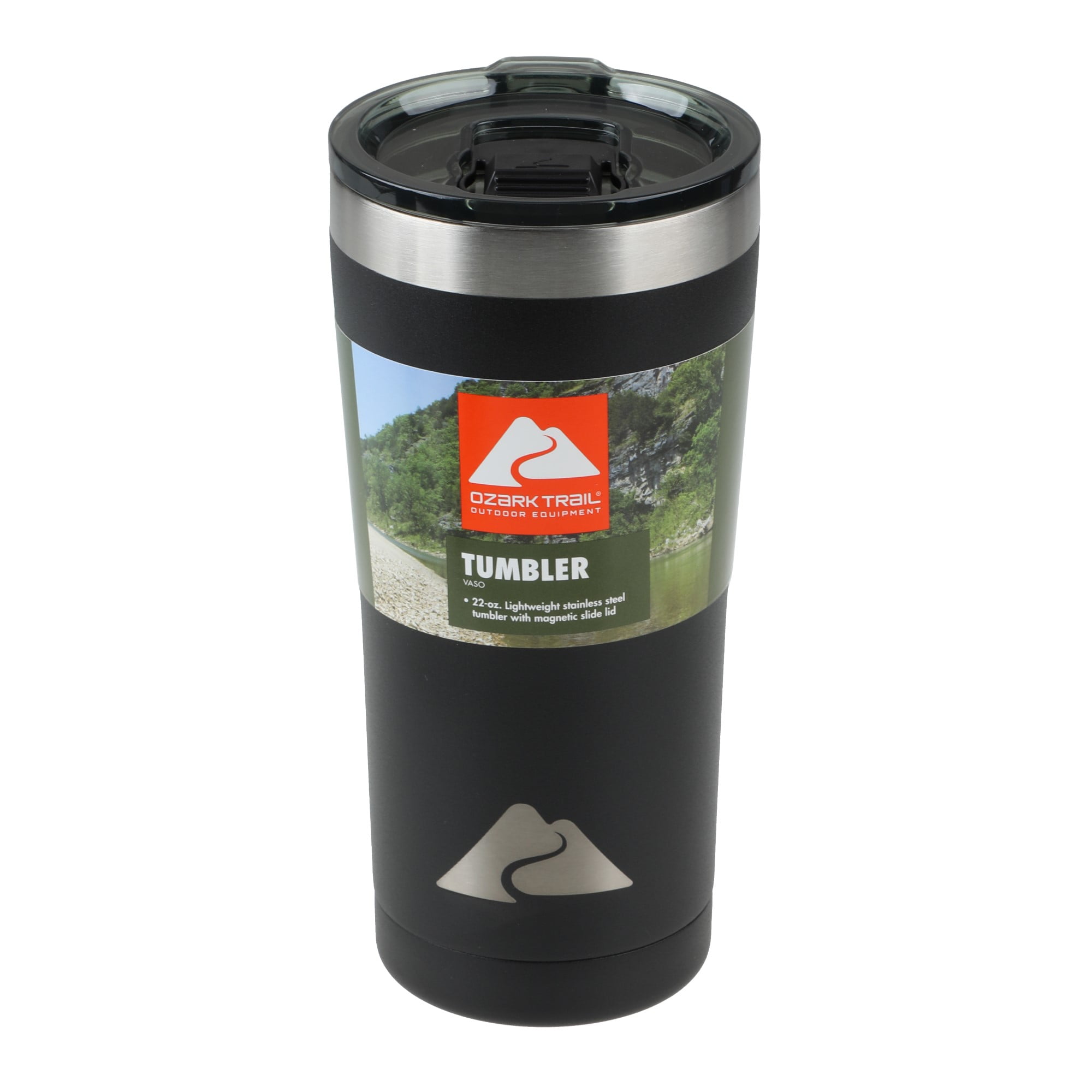 Ozark Trail 22 oz VacuumInsulated Stainless Steel Tumble, Black