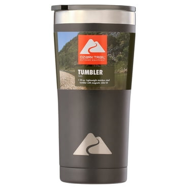 Ozark Trail 22 oz Vacuum-Insulated Stainless Steel Tumble, Black