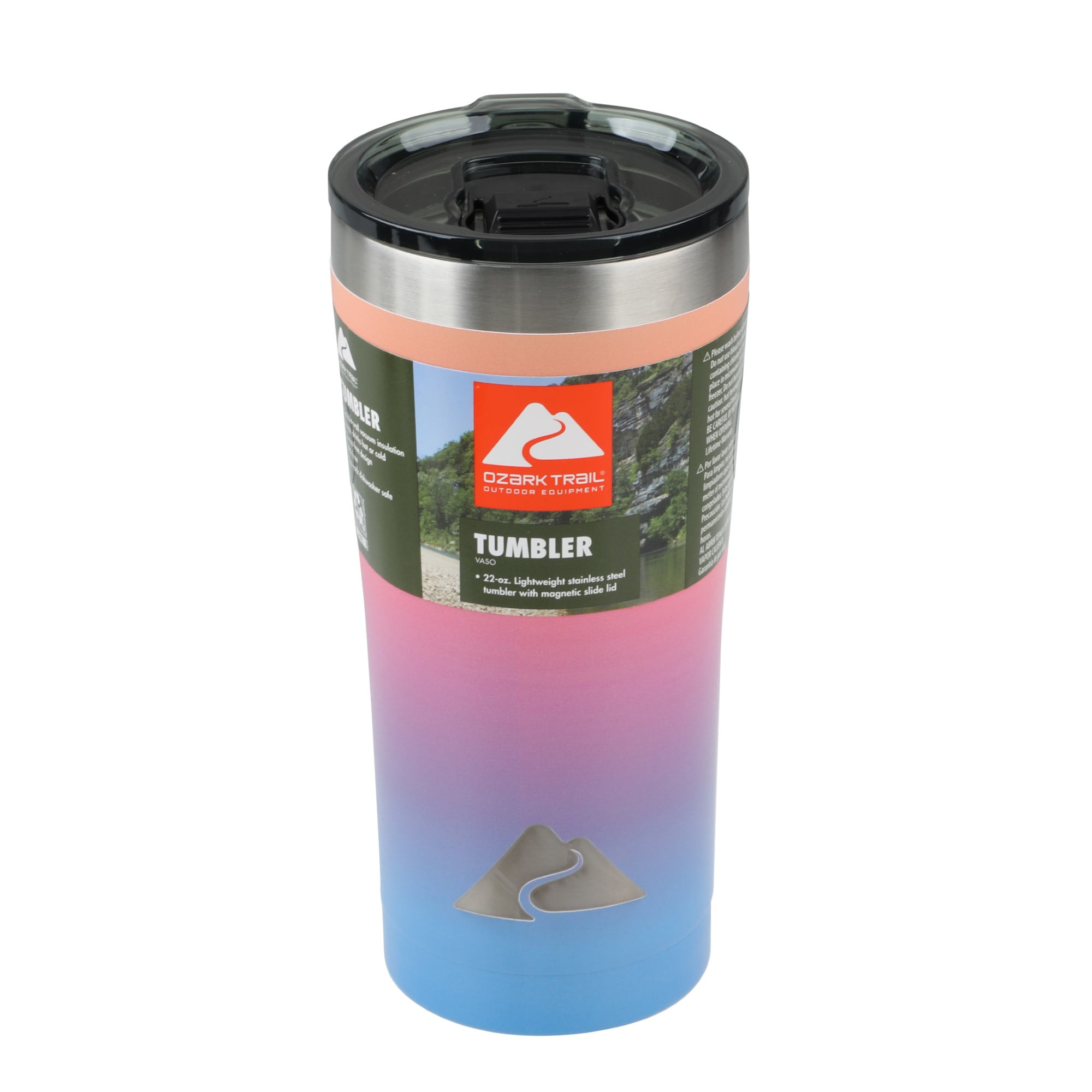 Ozark Trail 22 oz Vacuum Insulated Stainless Steel Tumbler, Gradient