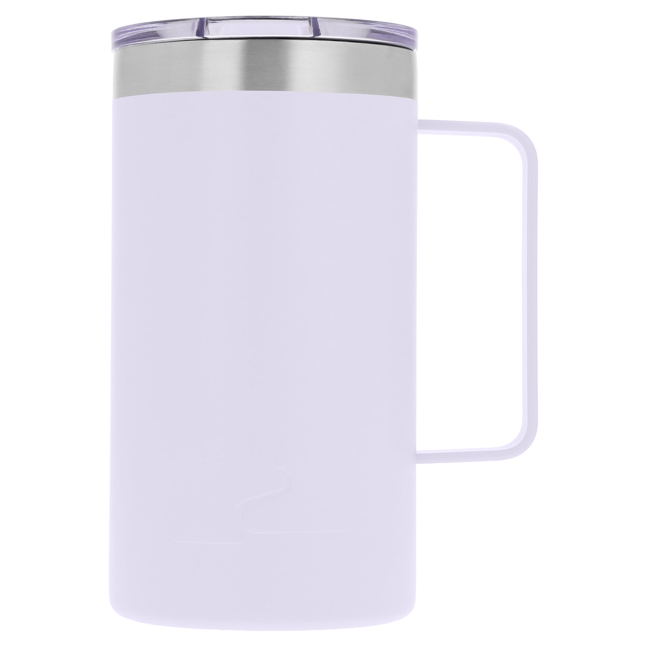 Ozark Trail 22oz Ceramic Lined Stainless Steel Insulated Coffee Mug with Magnetic Tritan Transparent Slider Lid, Purple