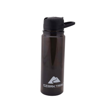 Ozark Trail 24-Ounce Double-Wall Tritan Water Bottle with Flip Straw Lid, Grey