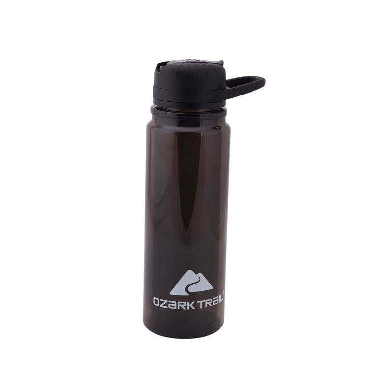 Ozark Trail 24 oz DW SS Water Bottle, 2 pack, Black 