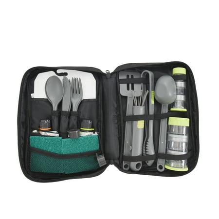 Ozark Trail 24-Piece Plastic Camping Kitchen Set with Travel Bag