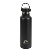 Ozark Trail 24 oz Stainless Steel Water Bottle, Black, Loop Carry Handle