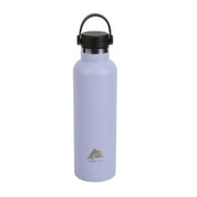 Ozark Trail 24 fl oz Purple Insulated Stainless Steel Water Bottle, Twist Cap with Loop Handle