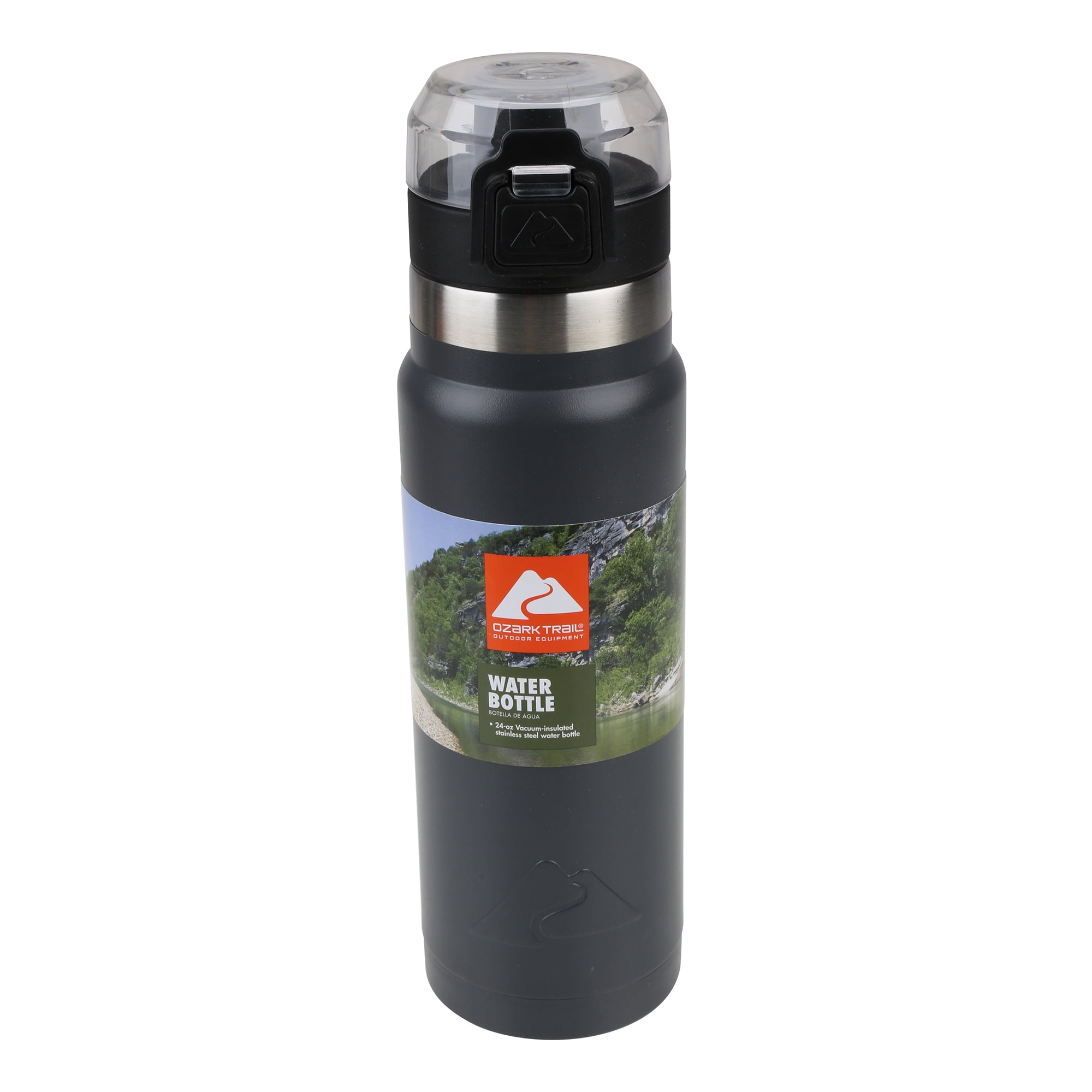 Ozark Trail 24 fl oz Blue Insulated Stainless Steel Water Bottle, Twis