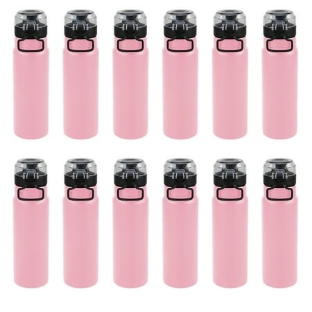 Ozark Trail 24 oz Pink Stainless Steel Water Bottles (12 Pieces)