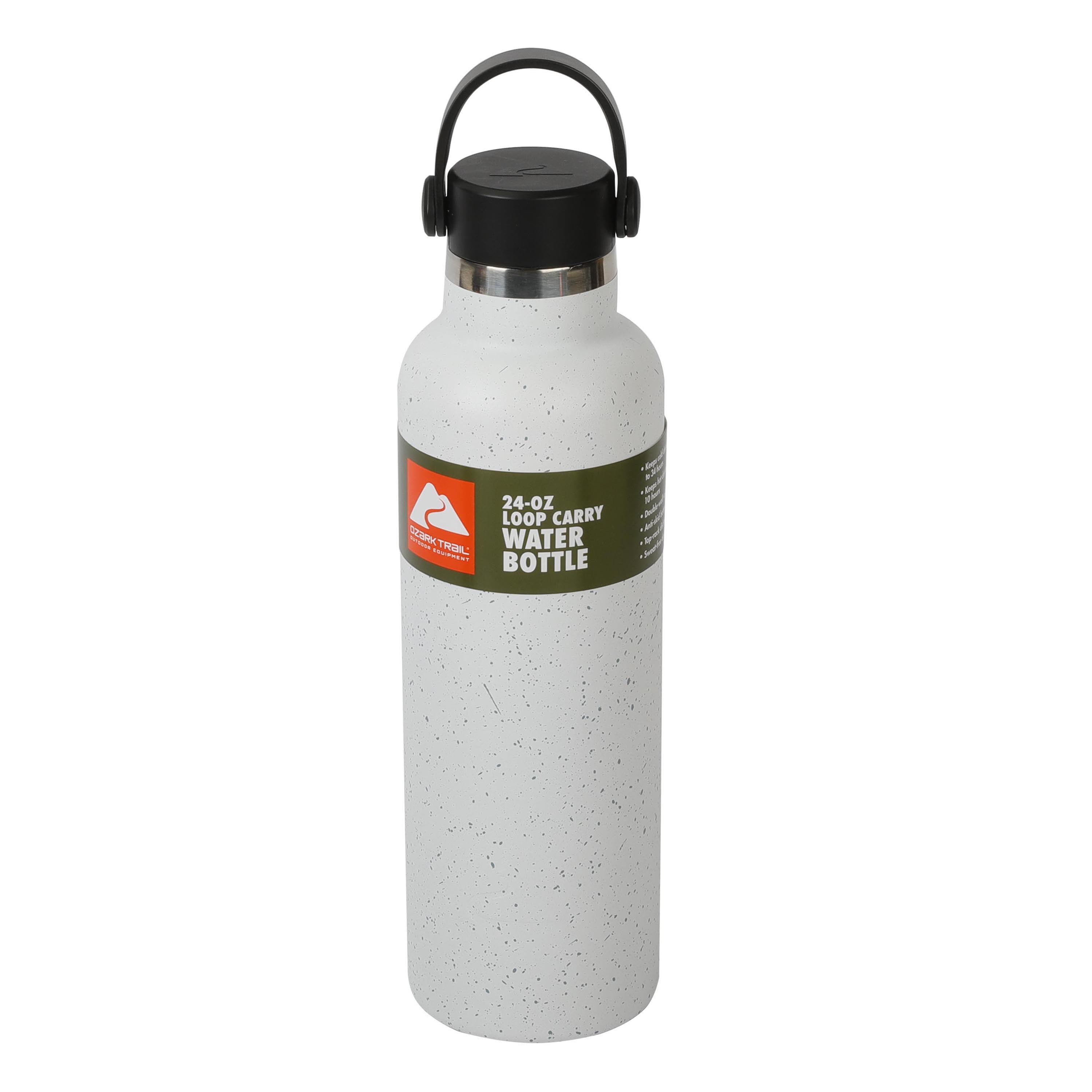 Ozark Trail 24 oz Stainless Steel Loop Water Bottle White Ozark Trail 24 oz Stainless Steel Loop Water Bottle White