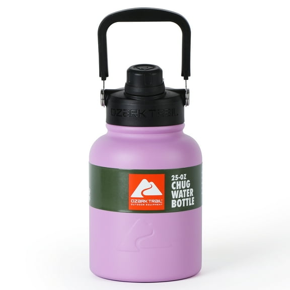 Ozark Trail 25 oz Insulated Stainless Steel Chug Bottle, New Lilac