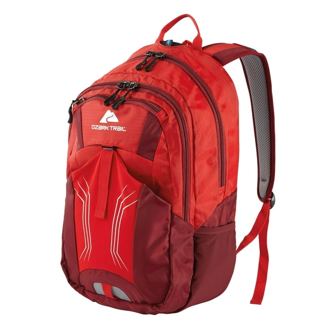 Ozark Trail 25L Stillwater Backpack, Hydration-Compatible, Red