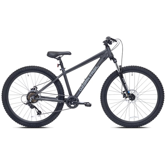 27.5" Ozark Trail Timber Mountain Bike, Medium Frame, Fits Riders 5'3"-5'8", Black, Unisex
