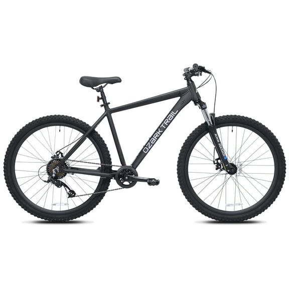 Ozark Trail 27.5" Vibe Mountain Bike, Large Frame, Fits Riders 5'9" - 6'2"+, Black, Adult, Unisex