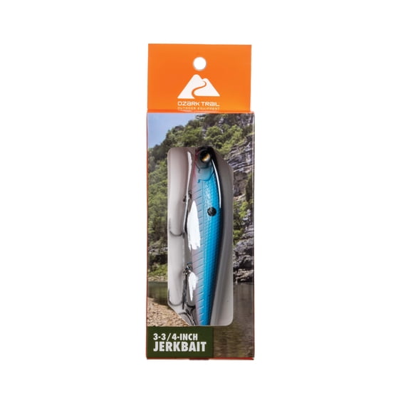 Ozark Trail Freshwater Minnow Fishing Lure, Midnight, 1 oz
